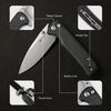 купить Нож походный Sencut S21007-1 Sachse, mâner Micarta negru, Button Lock в Кишинёве 