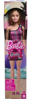 cumpără Păpușă Barbie HRH07 Fashion cu părul blond și rochie roz cu logo-ul Barbie imprimat în Chișinău 