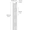 cumpără Profil perete perforație cu agățare 1195 mm, alb în Chișinău 