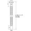 купить Гибкая труба с гайкой D. 1.1/4" x 32 L=650 мм  ОРИО в Кишинёве 