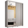 купить Шкаф Mobildor-Lux Compact uși glisante Oglindă + PAL cu ornament grecesc (170x45x200H cm) Grey в Кишинёве 