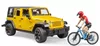 купить Машина Bruder 2543 Masina de teren Jeep Wrangler Rubicon Unlimited, cu bicicletă MTB și ciclist, 45590 в Кишинёве 