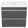 купить Шкаф под умывальник Mashtab 11349 Sanremo cu 2 sertare fara minere 70cm Alb-Antracit в Кишинёве 
