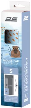 купить Коврик для мыши 2E 2E-PAD-S-CAPY-BLUE Capybarra, S(250x200x2mm), blue в Кишинёве 