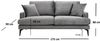 купить Диван Trendy Papira Gri, 90x88x175cm (2 locuri) в Кишинёве 