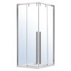 Cabină de duș AIVA 100 * 100 * 195cm (sticlă + uși), culisantă, cromată, sticlă transparentă 8mm 