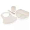 cumpără Seturi pentru hrănire bebelușilor BabyJem 728 Set diversificare din silicon Ecru, 4 piese în Chișinău 