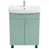 купить Шкаф под умывальник Mashtab 12465 Alpin (CL) cu 2 uși 600x370x850 Turcoaz mat-Antracit в Кишинёве 