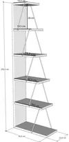 купить Офисный стеллаж Trendy Raft de carti Tlos-Antracit 50x150x22cm в Кишинёве 