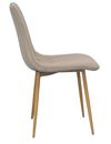 купить Стул Evelin di Costacurta XR-154WO, Металл (текстура дерево)/Ткань, Light beige-8 (velur) в Кишинёве 