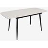 купить Стол Evelin di Costacurta DT-532R B, 120(160)x80x76см, Каркас/Опоры: Металл Черный (раздвижной), белый мат в Кишинёве 