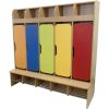 cumpără Dulap pentru instituții Tisam Шкаф детский 5-местный с фигурными дверями 1550х550х15600мм (32993) în Chișinău 