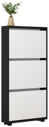 cumpără Raft pentru încălțăminte Mobildor-Lux Leo Slim 60x16x125H cm Anthracite/White în Chișinău 