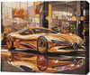 cumpără Tablou pe numere BrushMe RMG0035FC 30x40сm (fără cutie) Supercar auriu în Chișinău 