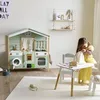 купить Игрушечная кухня и посуда Premaman PJQKDA-CCC-UNQ Bucatarie din lemn cu accesorii Verde в Кишинёве 
