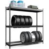 cumpără Raft de depozitare Nex Home Raft metalic Titan 1680x1200x500mm, 2 nivele + 1 poliță din PAL, Antracit în Chișinău 