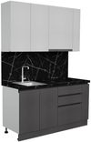 cumpără Mobilă pentru bucatarie ArtFlame GOLA White/Storm Grey (1.6 m.l.) în Chișinău 
