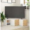 cumpără Comodă TV Trendy Compact, alb, stejar 90x32x92cm în Chișinău 