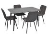 купить Комплект стол и стулья Evelin di Costacurta стол DT-405-6B + 4 стула YTC-080B Dark grey в Кишинёве 