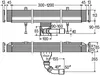 Rigola de scurgere pentru dus, montare in perete (ajustabil de la 1200 mm-la 300 mm)