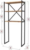 купить Этажерка Bofigo Для стиральной машины, металлический каркас, 66x34x160 см, Дуб (13-03-02) в Кишинёве 