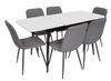 купить Комплект стол и стулья Evelin di Costacurta стол DT-531R B + 6 стульев YTC-078B Bjorn-13 (Grey) в Кишинёве 