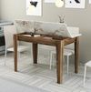 cumpără Masă Trendy Kiev 506-Nuc, Alb 110x75x72cm în Chișinău 