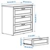 купить Комод Ikea Songesand 3 ящика 82x81 White в Кишинёве 