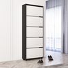 cumpără Raft pentru încălțăminte Mobildor-Lux Leo 90x27x203H cm Anthracite/White în Chișinău 
