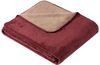 cumpără Textile de casă Ibena 2340/490 Uni Decke Double Face Dublin Burgundy/light brown în Chișinău 