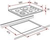 купить Встраиваемая поверхность газовая Teka HLX 60 4G AI AL в Кишинёве 