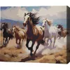 cumpără Tablou pe numere BrushMe MG0019FC 40х50cm (fără cutie) Turmă de cai în Chișinău 