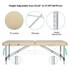cumpără Masă de masaj Naipo MGBC-211H Cream 2 fold, Aluminium Feet în Chișinău 