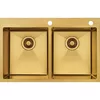 cumpără Chiuvetă bucătărie Fabiano 78x50 /20 Gold+baterie+dozator în Chișinău 