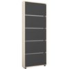 купить Полка для обуви Mobildor-Lux Leo Slim 60x16x203H cm Sonoma/Anthracite в Кишинёве 