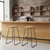 купить Барный стул Jumi FCM-598461 Scaun de bar din lemn, Oak Artisan/Negru в Кишинёве 