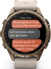 cumpără Ceas inteligent Garmin Fenix 9 Pro, 43mm, inReach, Gold, Lthr White bd (010-04335-41) în Chișinău 