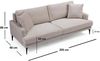 cumpără Canapea Trendy Papira Bej, 90x88x205cm (3 locuri) în Chișinău 