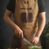 купить Аксессуар для кухни Takumi Sort din piele Kitchen Apron Brown в Кишинёве 
