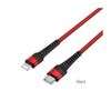 cumpără Borofone BU21 Dragon PD Type-C to Lightning (1.2m) fast charging 3A data cable for Lightning red în Chișinău 