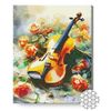 cumpără Tablou pe numere Art Gallery GA87358 Mozaic cu diamante 40x50cm Vioara si trandafiri în Chișinău 