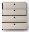 купить Комод Fabrik Home Clay 4 ящика (с подсветкой) Кашемир в Кишинёве 