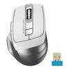 Wireless Mouse A4Tech FB35, Optical, 1000-2000 dpi, 6 buttons, Ergonomic, 1xAA, BT+2.4Ghz, White,USB 