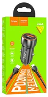 Hoco Z46A Blue whale PD20W+QC3.0 car charger set(C to iP) 