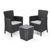 купить Садовая мебель Keter 57727 Set mobilier Trenton 3unitati: masa + 2 fotoli, grafit-gri rece в Кишинёве 