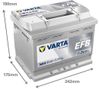 cumpără Acumulator auto Varta 60AH 640A(EN) Terminale 0 (242x175x190) S6 005 EFB (560500064K262) în Chișinău 