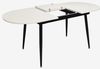 купить Стол Evelin di Costacurta DT-533R B, 135(175)x80x76см, Каркас/Опоры: Металл Черный (раздвижной), белый мат в Кишинёве 