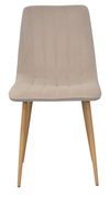 купить Стул Evelin di Costacurta XR-154WO, Металл (текстура дерево)/Ткань, Light beige-8 (velur) в Кишинёве 
