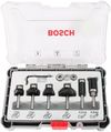 купить Набор головок, бит, насадок Bosch 2607017468 Набор фрез 6 шт. 6 мм в Кишинёве 