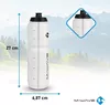 купить Бутылочка для воды M-Wave PBO 1000 ml white/black в Кишинёве 